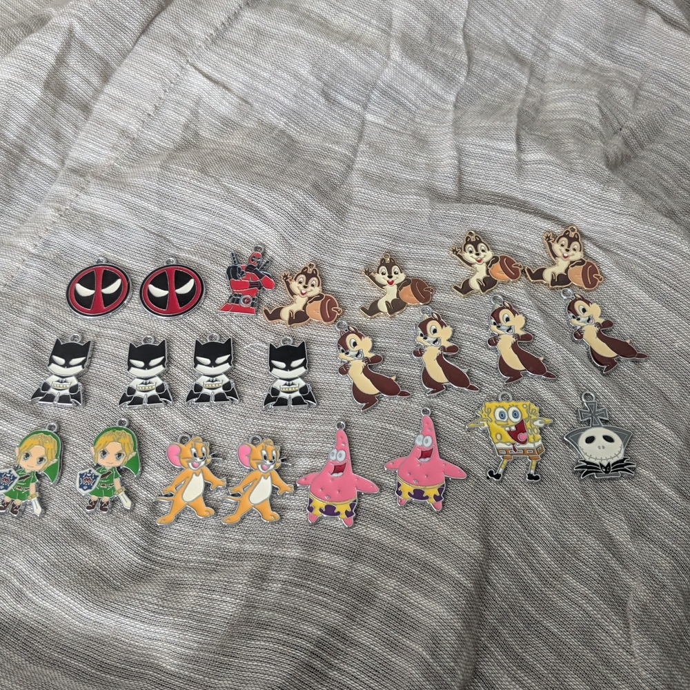 Assorted Cartoon Character Charms